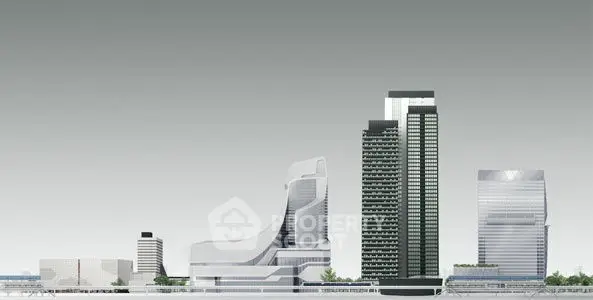 Modern architectural skyline with sleek skyscrapers and innovative design