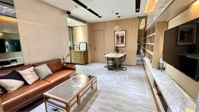 Luxurious modern living room with elegant decor and spacious layout