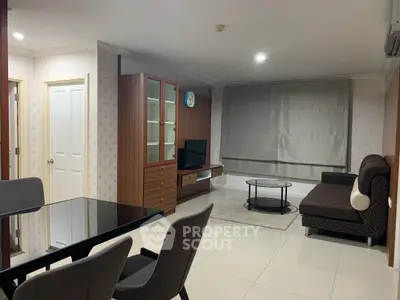 Spacious modern living room with elegant furniture and stylish decor