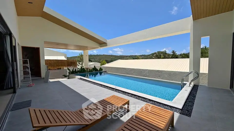 Luxurious modern villa with private pool and stunning mountain views