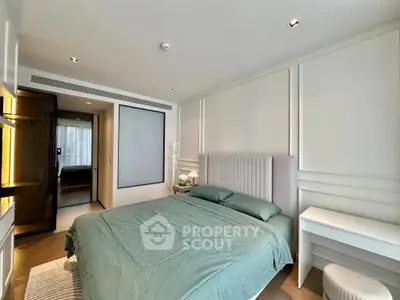 Modern bedroom with elegant design and cozy atmosphere