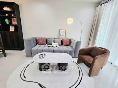 Stylish modern living room with chic furniture and elegant decor