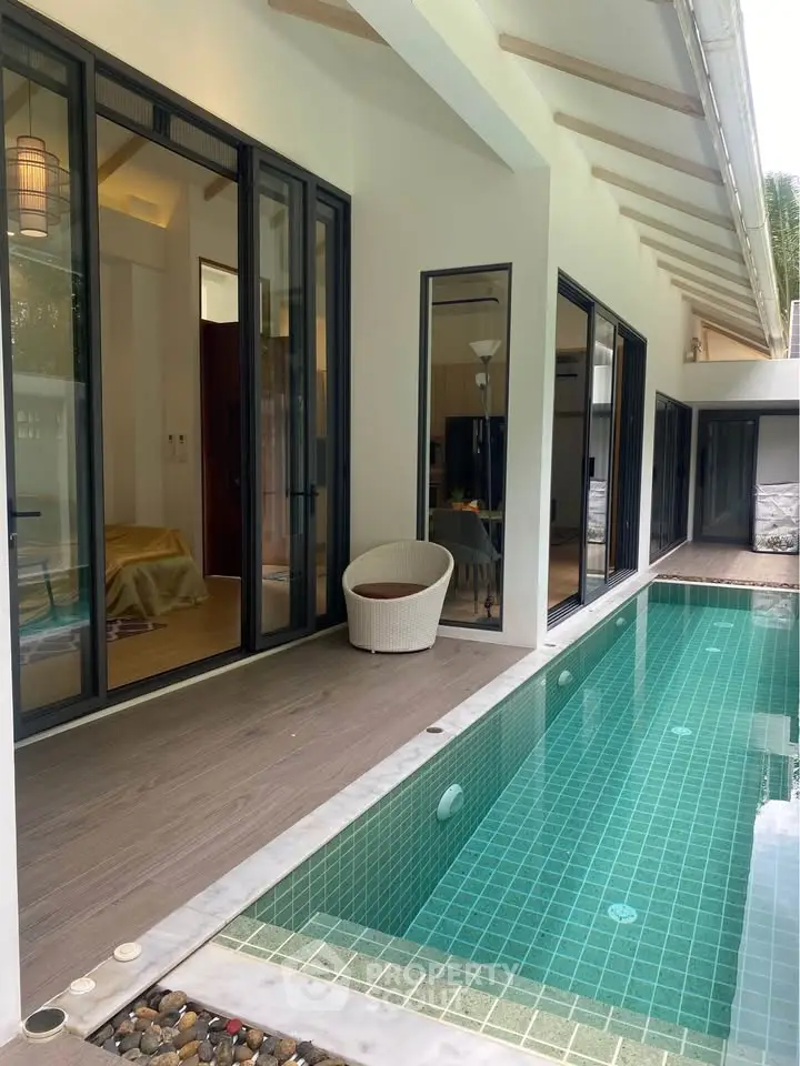 Luxurious modern villa with private pool and elegant design.