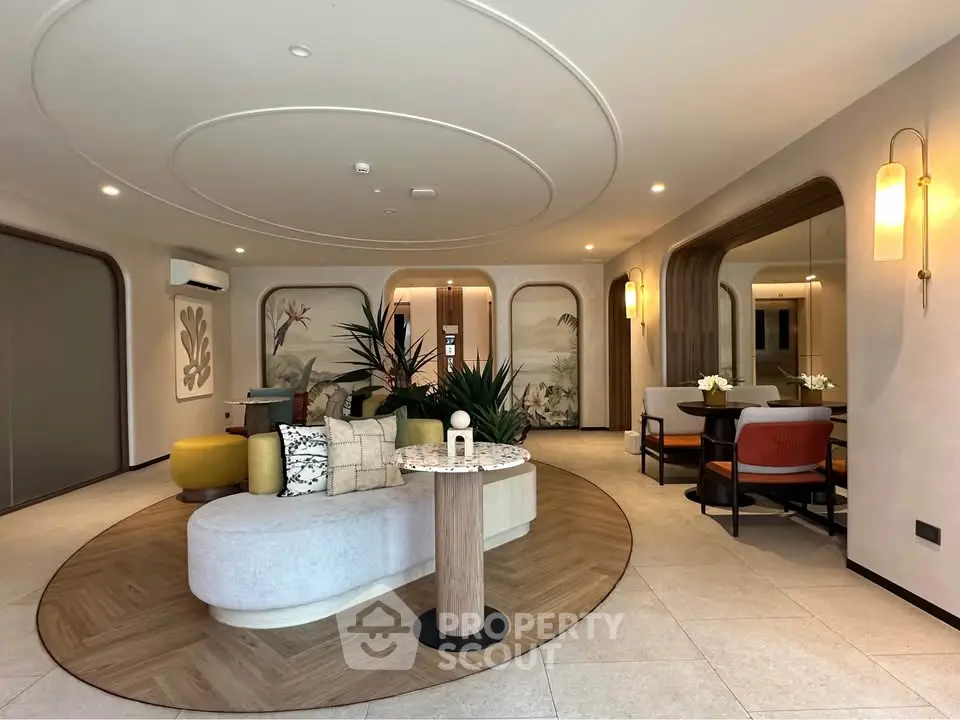 Luxurious modern living room with stylish decor and elegant furniture, perfect for relaxation and entertainment.