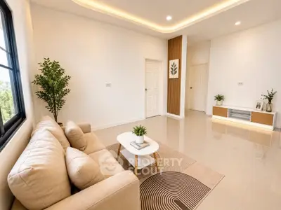 Spacious modern living room with elegant decor and natural light