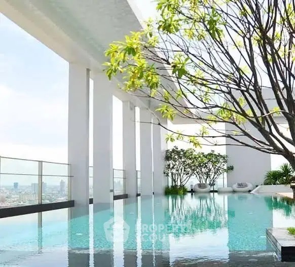 Luxurious rooftop pool with stunning city views and modern design.