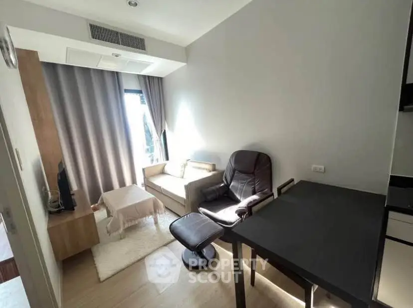 Cozy living room with modern furniture and natural light