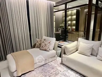 Luxurious modern living room with cozy seating and elegant decor