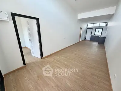 Spacious modern apartment with open layout and sleek kitchen design