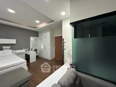 Modern bedroom with stylish furniture and elegant decor