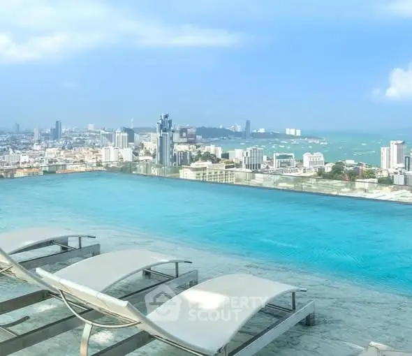 Stunning rooftop pool with panoramic city and ocean views