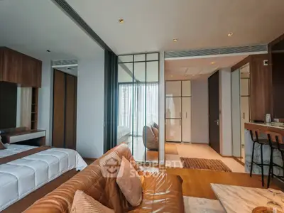 Luxurious modern living room with open layout and stylish decor