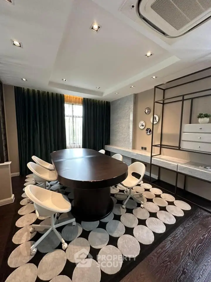 Elegant study room with modern decor and stylish furniture