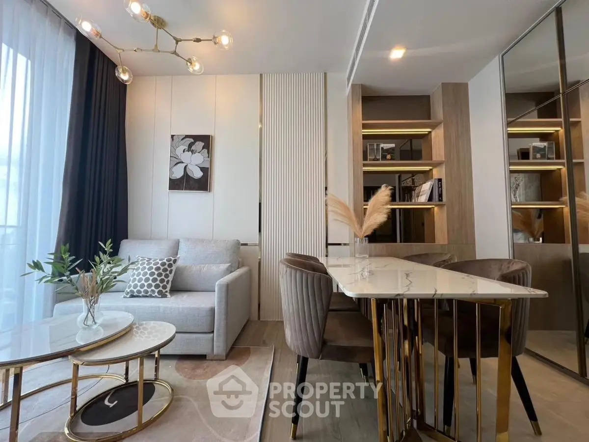 Elegant modern living room with stylish furniture and decor