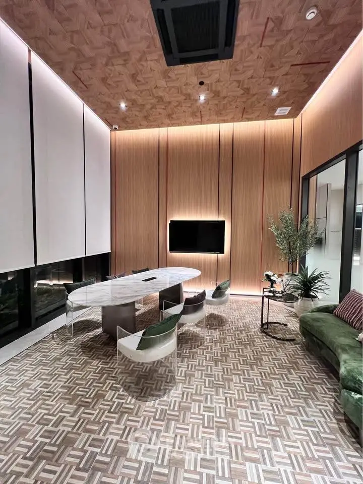 Luxurious modern living room with elegant decor and stylish furniture
