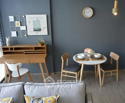 Modern living room with stylish furniture and elegant decor