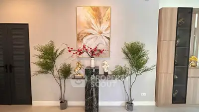 Elegant living room interior with modern decor and stylish furniture