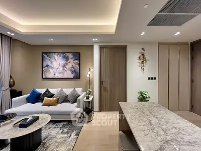 Modern living room with elegant decor and stylish furniture