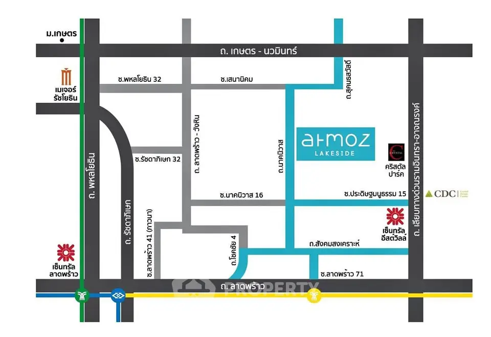 Map showing location of Armoz Lakeside with nearby streets and landmarks.