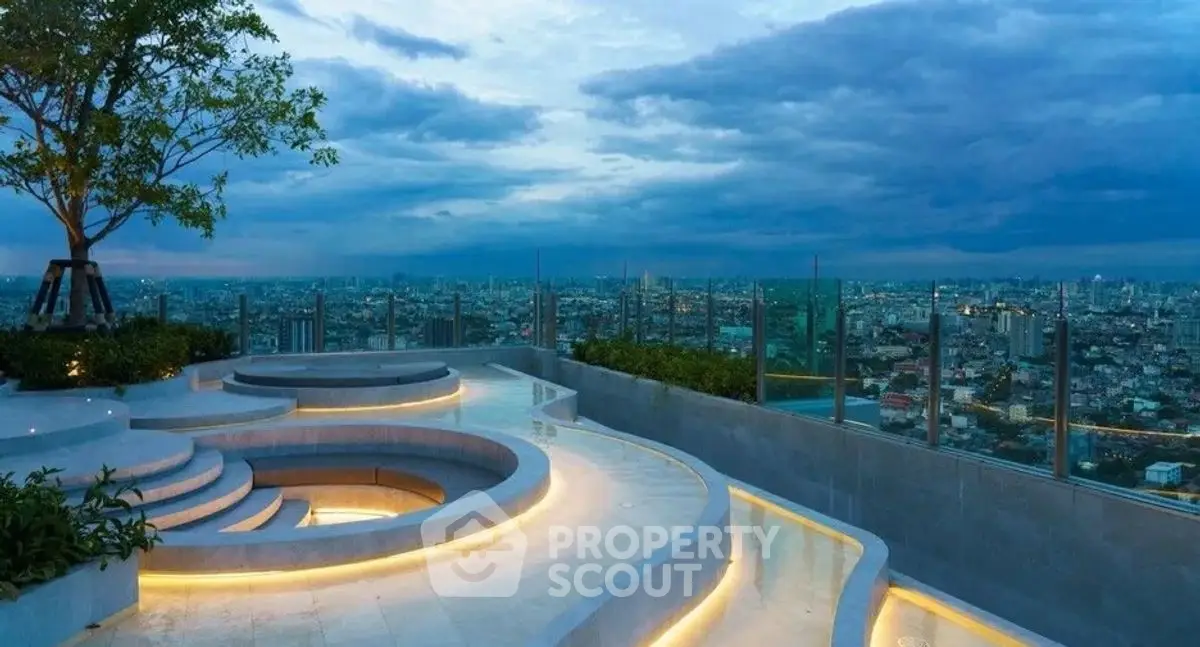 Stunning rooftop with panoramic city view and modern design