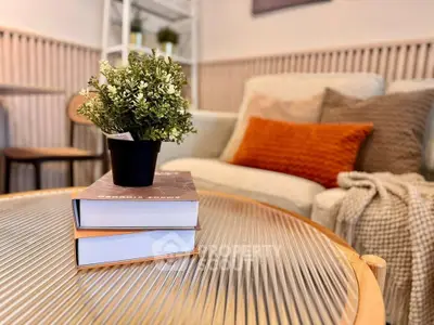 Cozy living room with stylish decor and comfortable seating