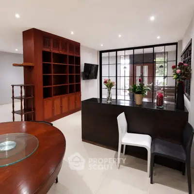 Elegant interior with modern furniture and stylish decor, featuring a spacious open layout and natural lighting.