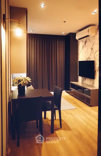 Modern living room with elegant decor and stylish furniture