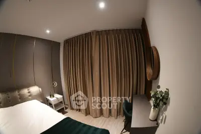 Modern bedroom with elegant decor and cozy ambiance