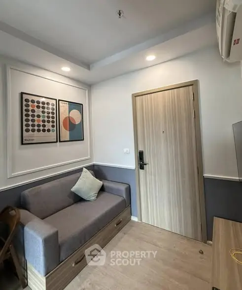 Cozy modern living room with stylish decor and comfortable seating