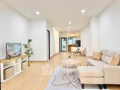 Spacious modern living room with open layout and stylish decor