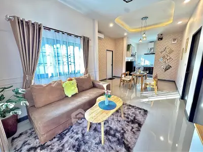 Stylish modern living room with cozy seating and elegant decor