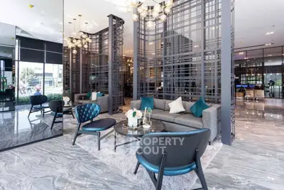 Luxurious modern living room with elegant decor and stylish furniture