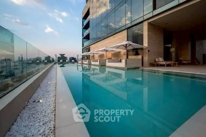 Luxurious rooftop pool with stunning city views and modern design.