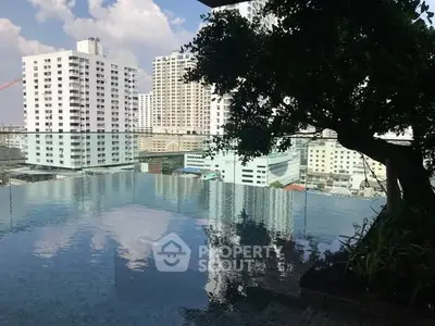 Stunning rooftop infinity pool with panoramic city skyline views, perfect for luxury urban living.