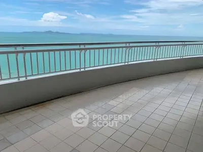 Spacious balcony with stunning ocean view, perfect for relaxation and enjoying the sea breeze.