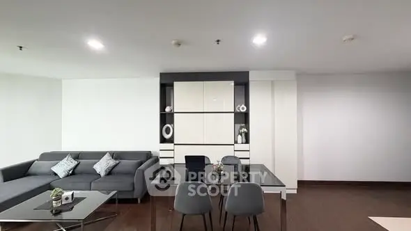 Modern living room with sleek furniture and elegant decor