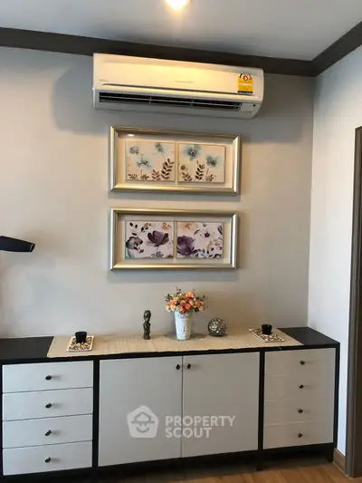 Stylish interior with modern air conditioning and elegant decor in a cozy living space.