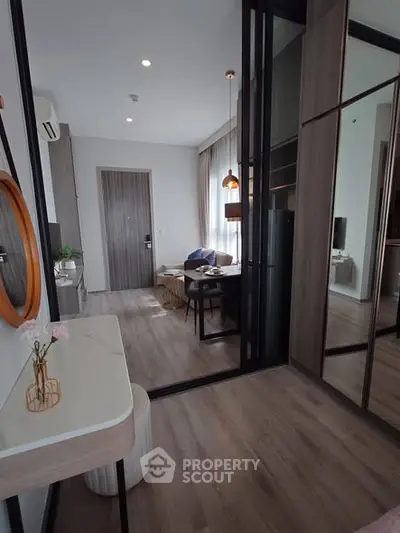 Modern apartment interior with stylish decor and open layout