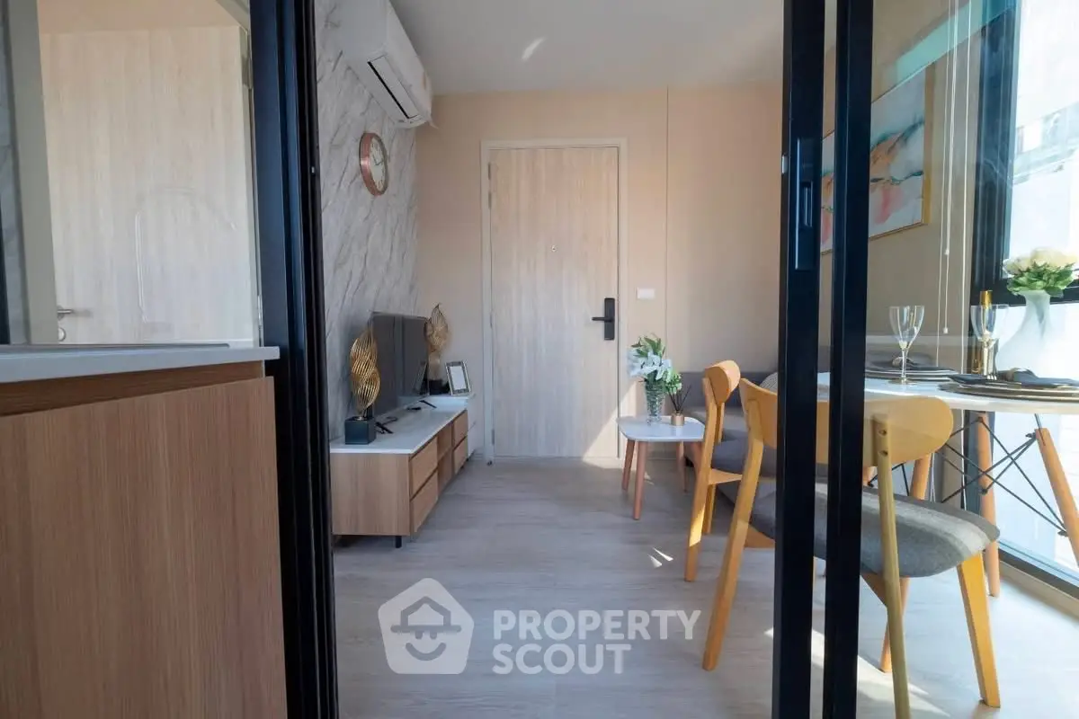 Modern apartment interior with stylish decor and natural light