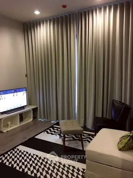 Cozy living room with modern decor and stylish furniture