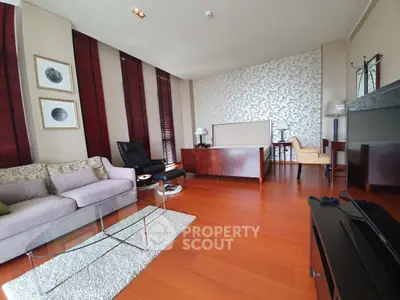Luxurious living room with elegant furniture and wooden flooring