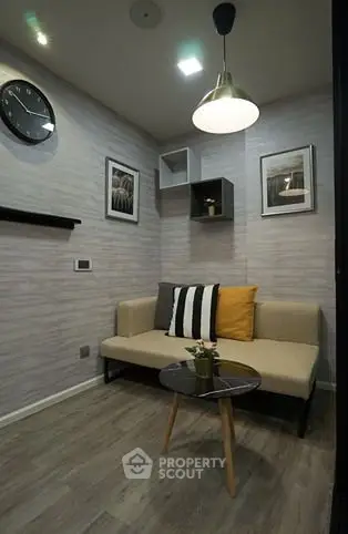 Cozy modern living room with stylish decor and comfortable seating