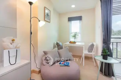 Cozy study nook with modern decor and natural light, perfect for productivity.