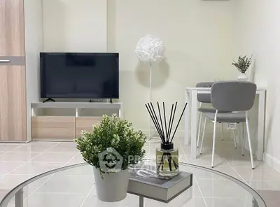 Modern living room with stylish decor and sleek furniture