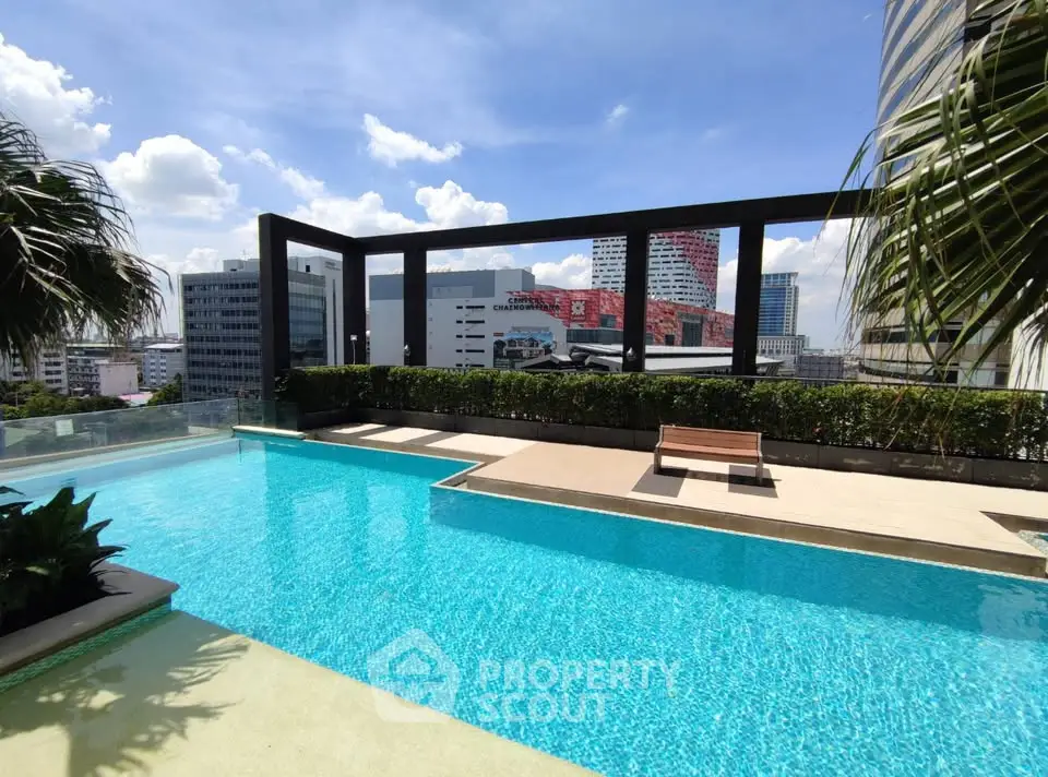 Luxurious rooftop pool with stunning city views and modern design.
