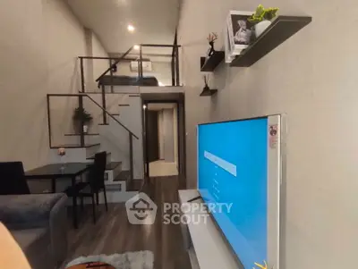 Modern loft apartment with stylish interior and mezzanine bedroom