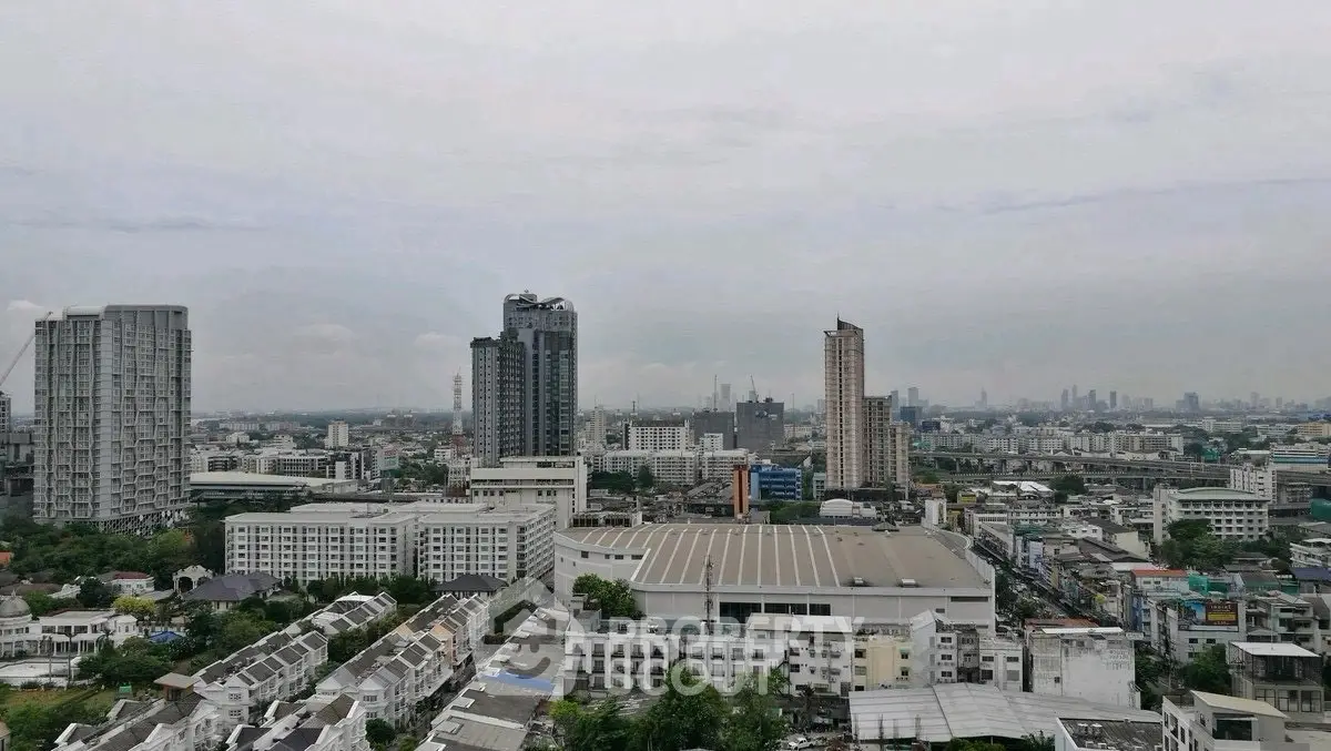 Stunning cityscape view showcasing urban skyline and high-rise buildings.