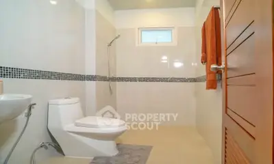 Modern bathroom with sleek design and minimalist features