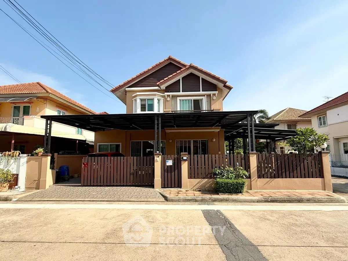 Charming suburban house with spacious driveway and modern design, perfect for family living.