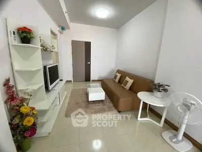 Cozy living room with modern decor and comfortable seating